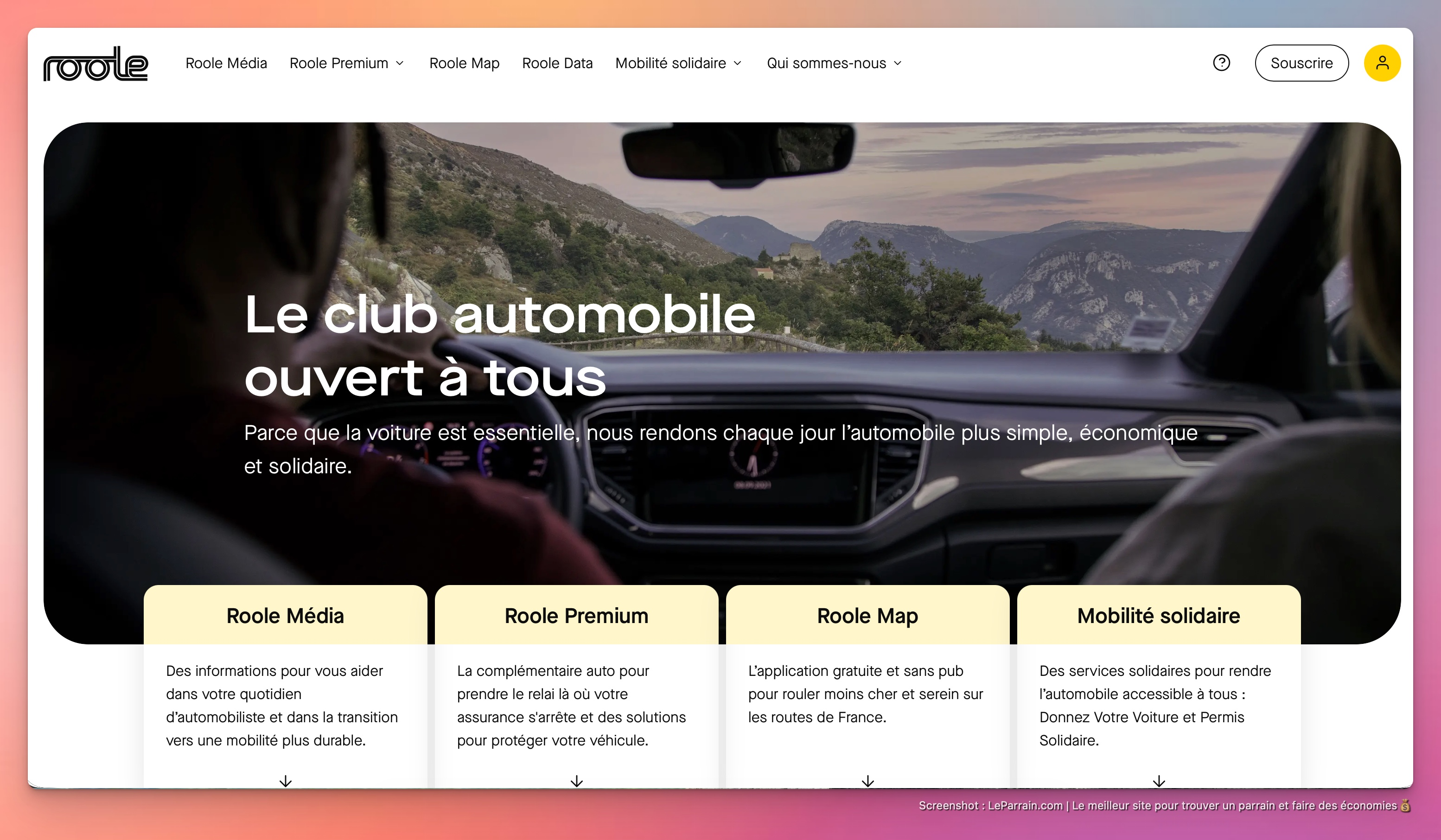 Capture d'écran 2 du programme de parrainage Roole