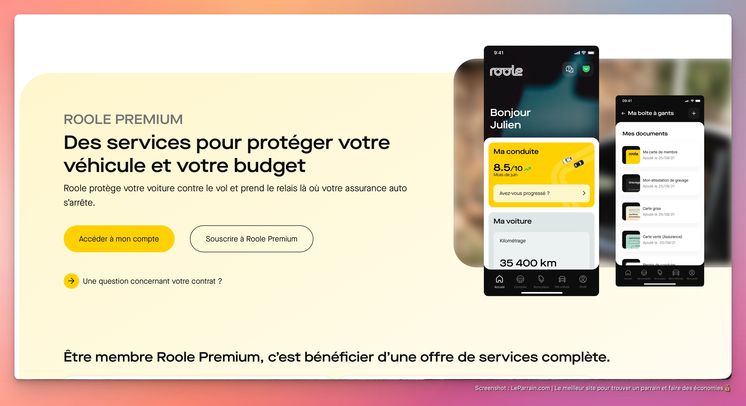 Capture d'écran 4 du programme de parrainage Roole