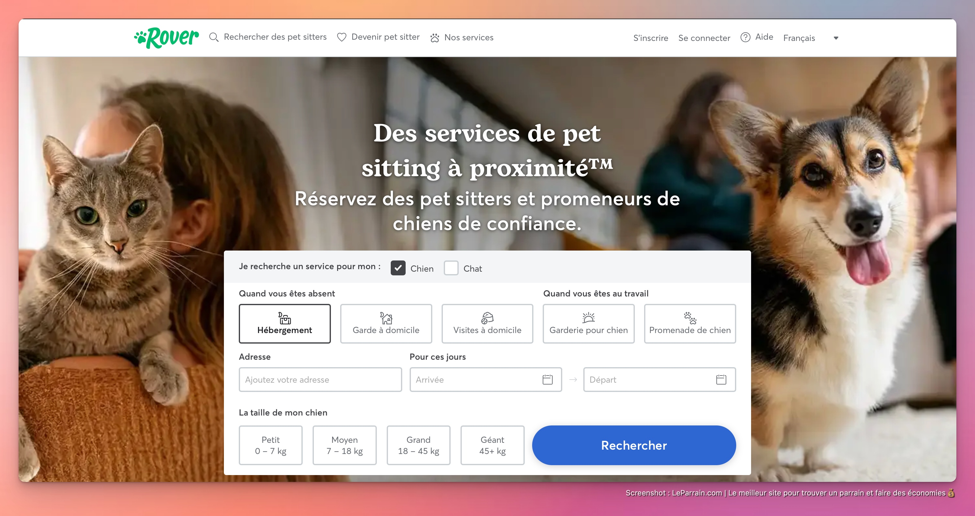 Capture d'écran 2 du programme de parrainage Rover