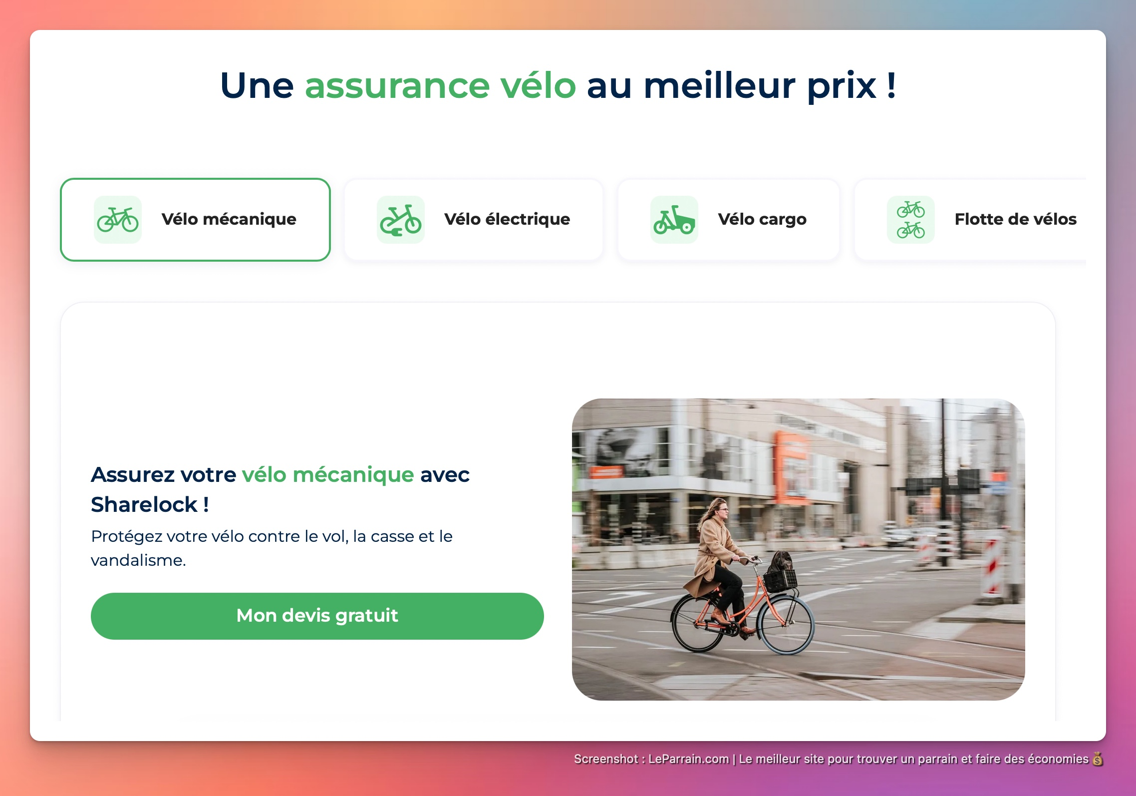 Capture d'écran 1 du programme de parrainage Sharelock