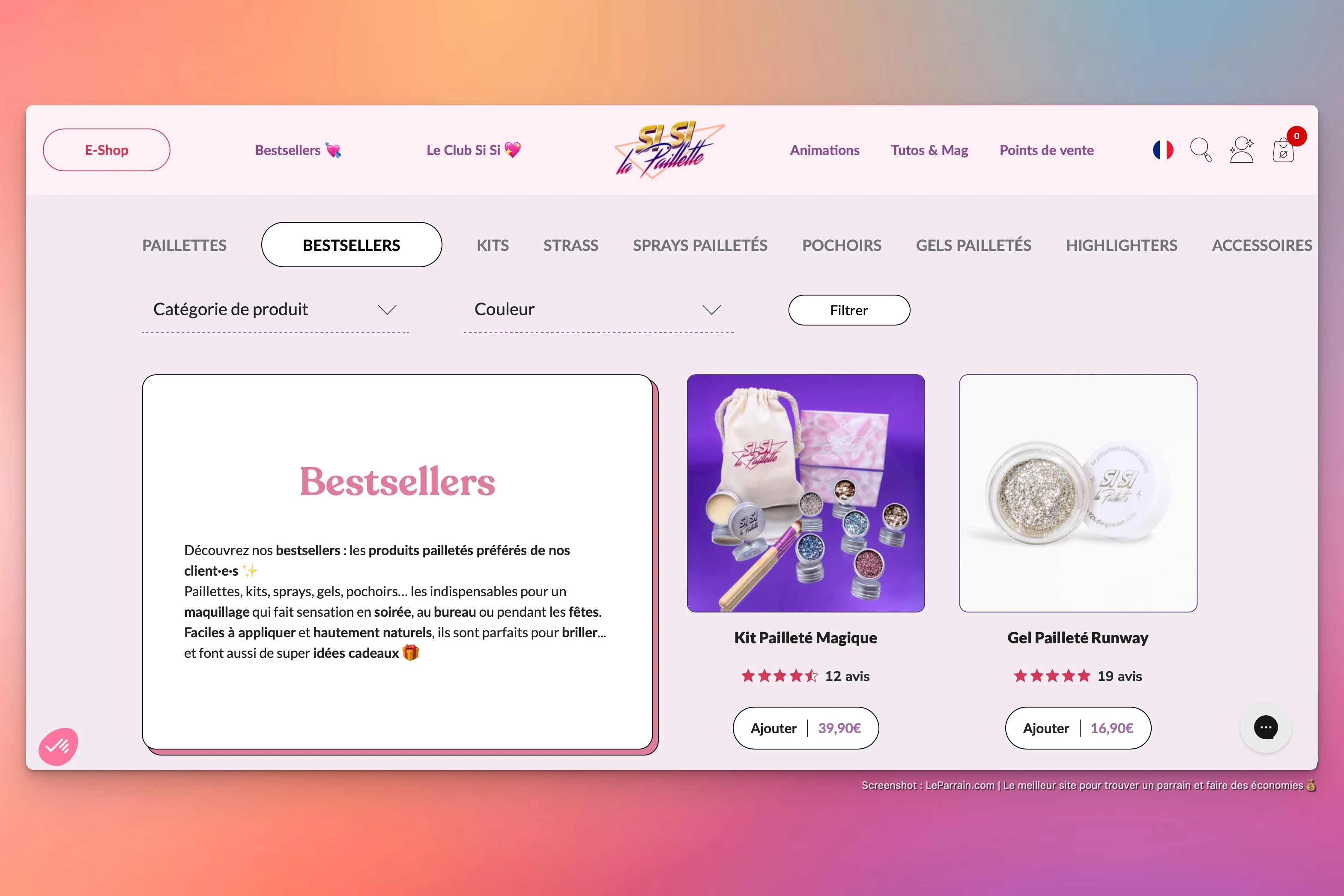 Capture d'écran 3 du programme de parrainage Si Si La Paillette
