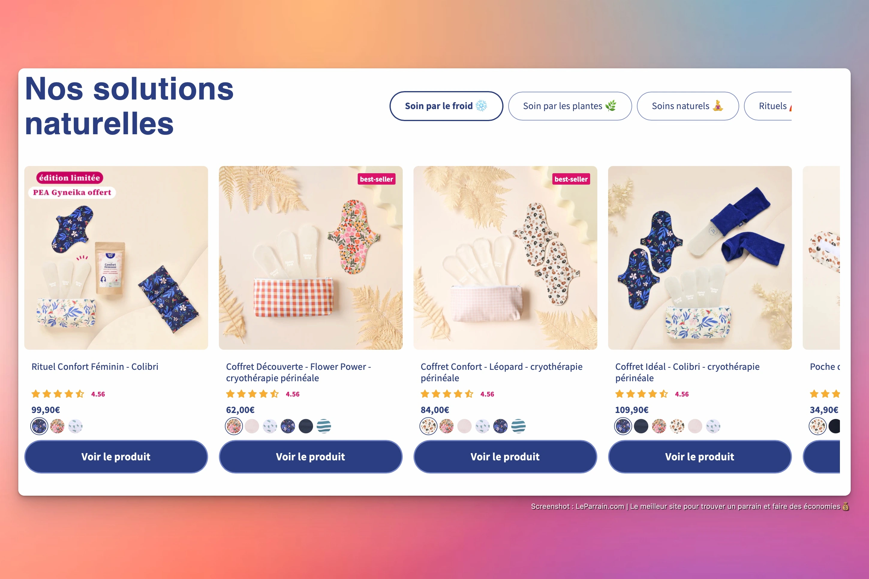 Capture d'écran 4 du programme de parrainage Sister Feel