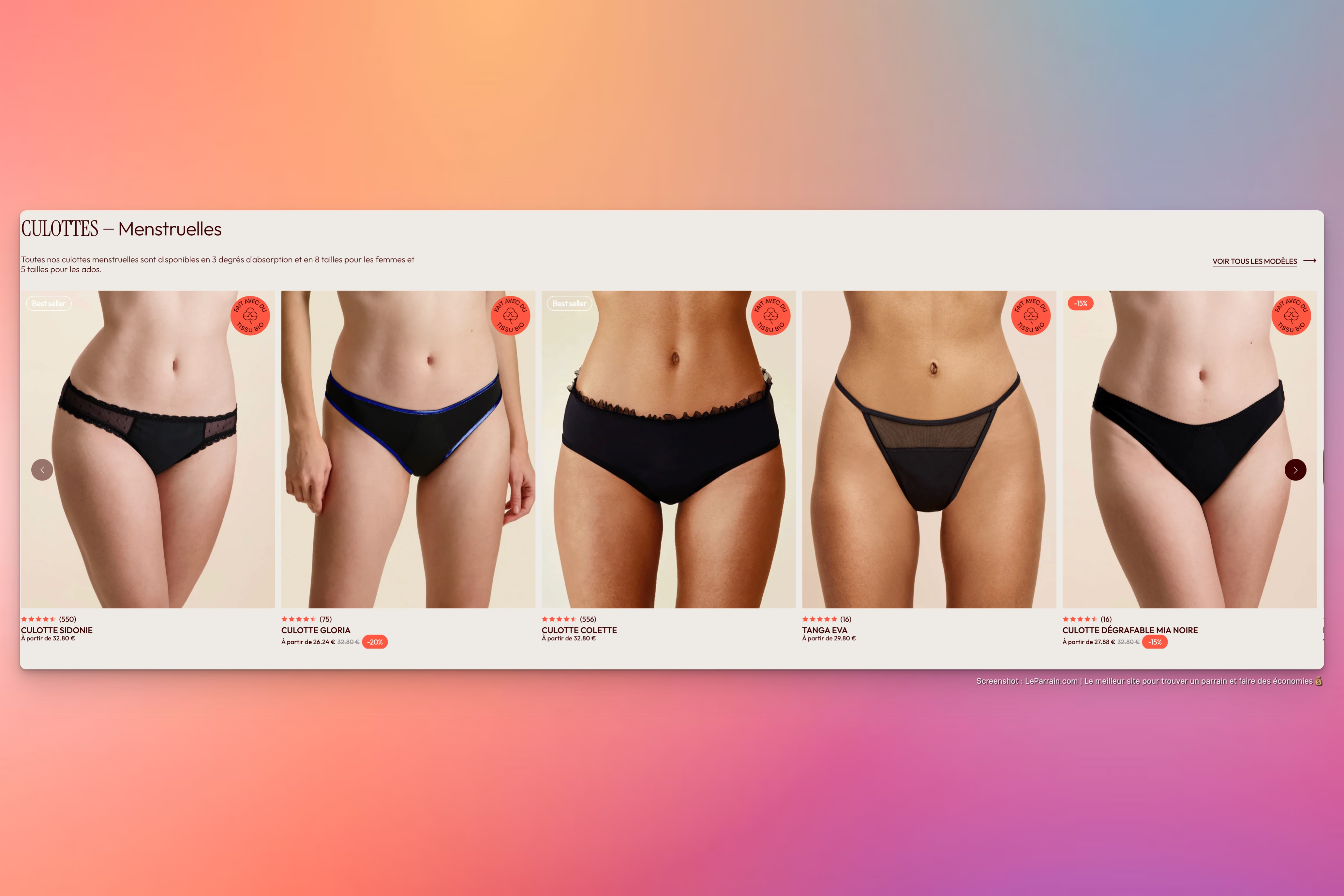 Capture d'écran 2 du programme de parrainage Sisters Republic