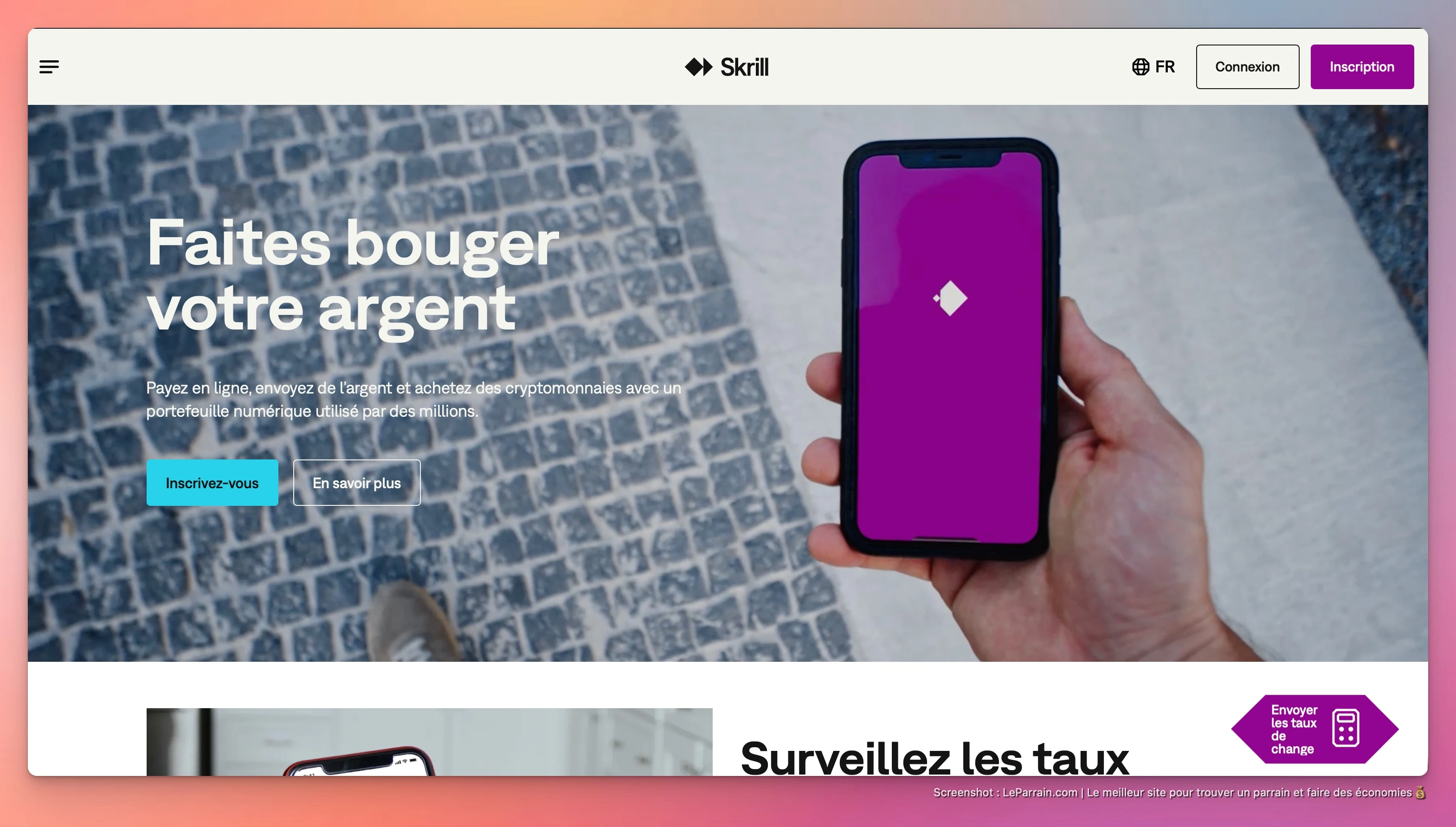 Capture d'écran 5 du programme de parrainage Skrill