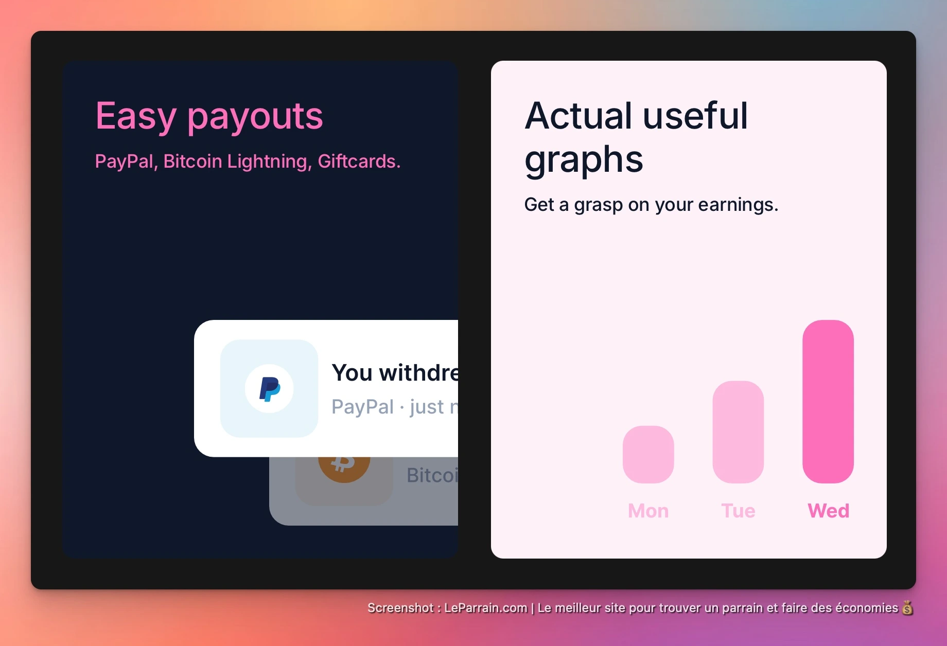 Capture d'écran 2 du programme de parrainage Slice