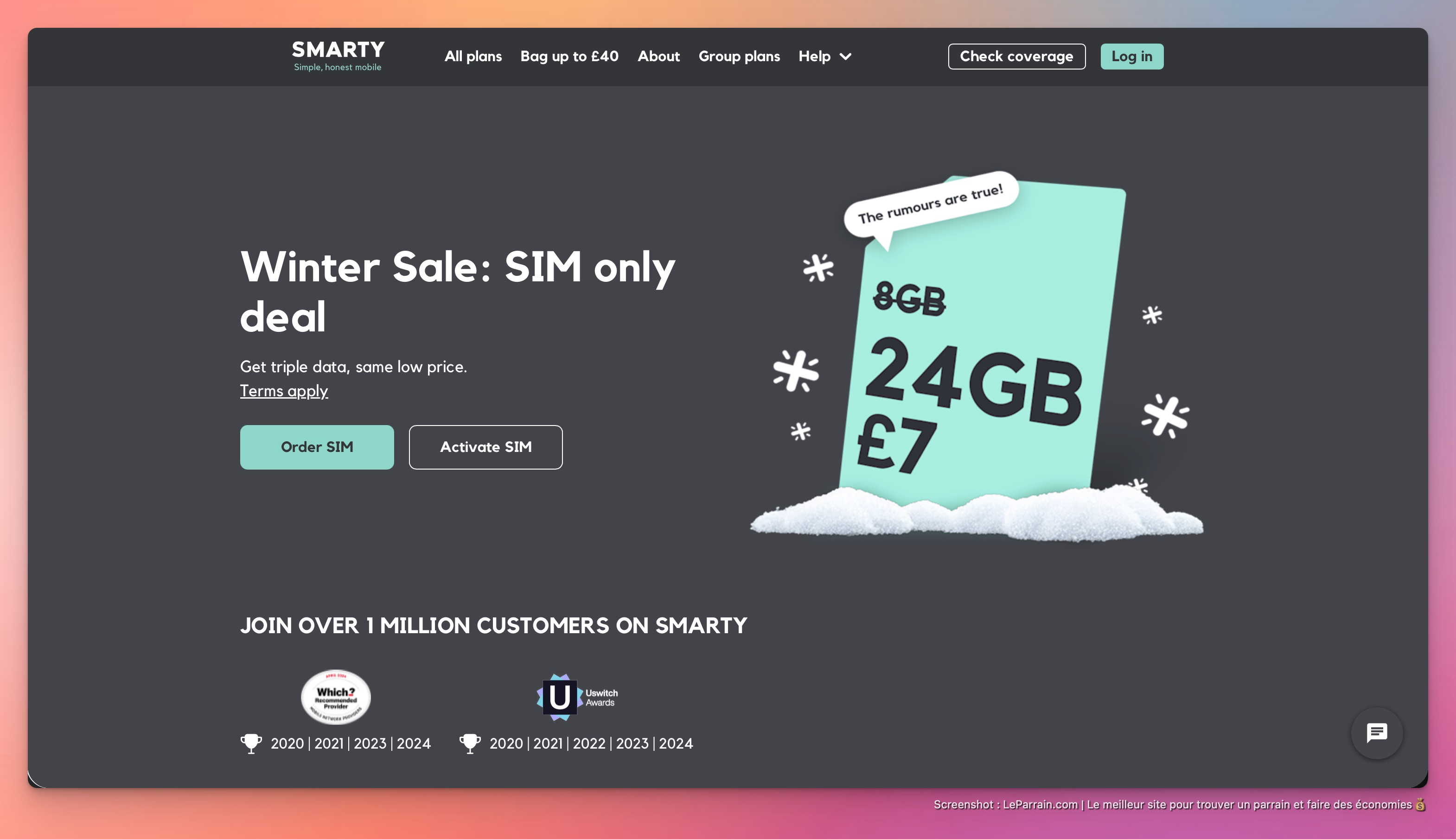 Capture d'écran 2 du programme de parrainage Smarty