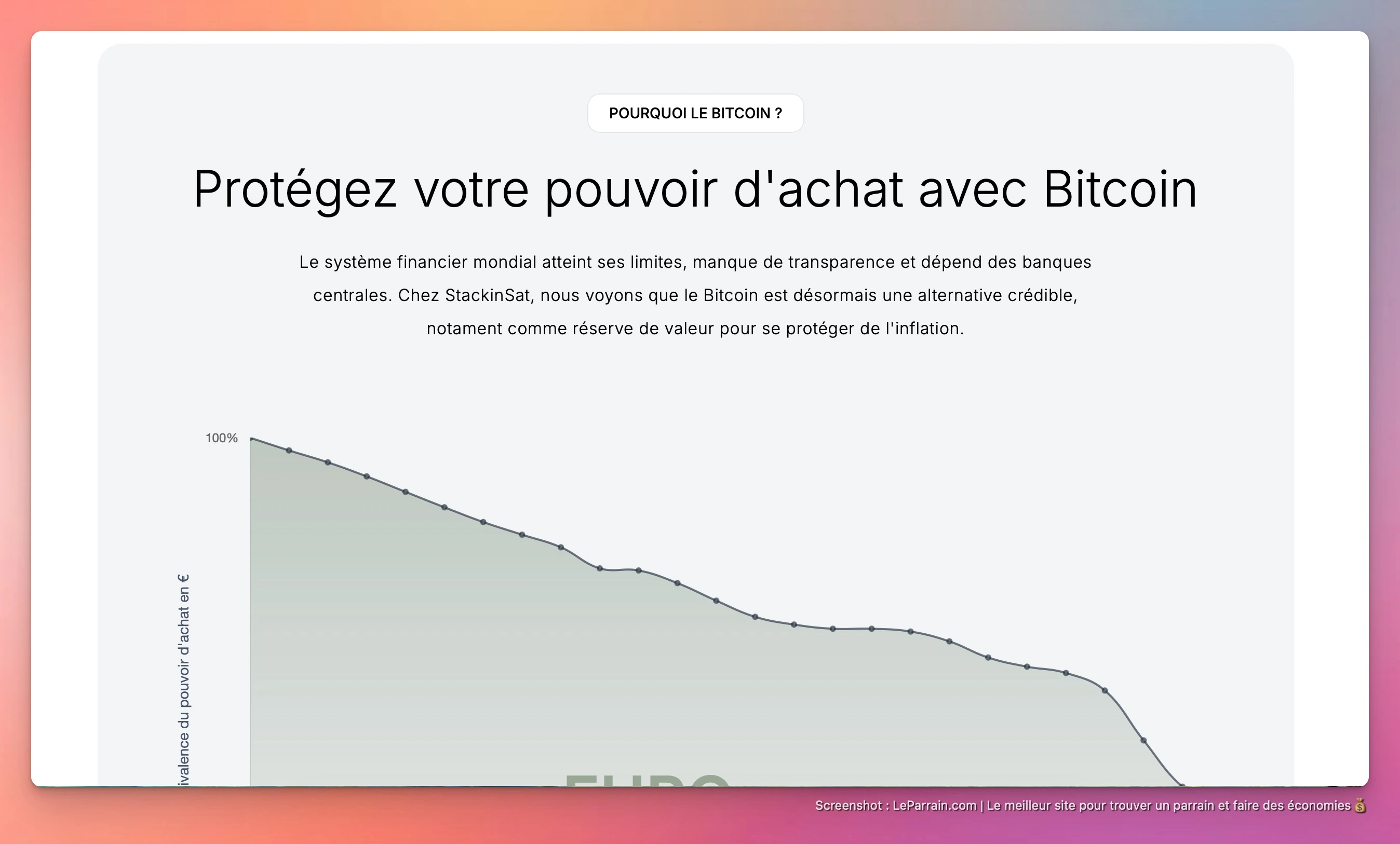 Capture d'écran 2 du programme de parrainage Stackinsat