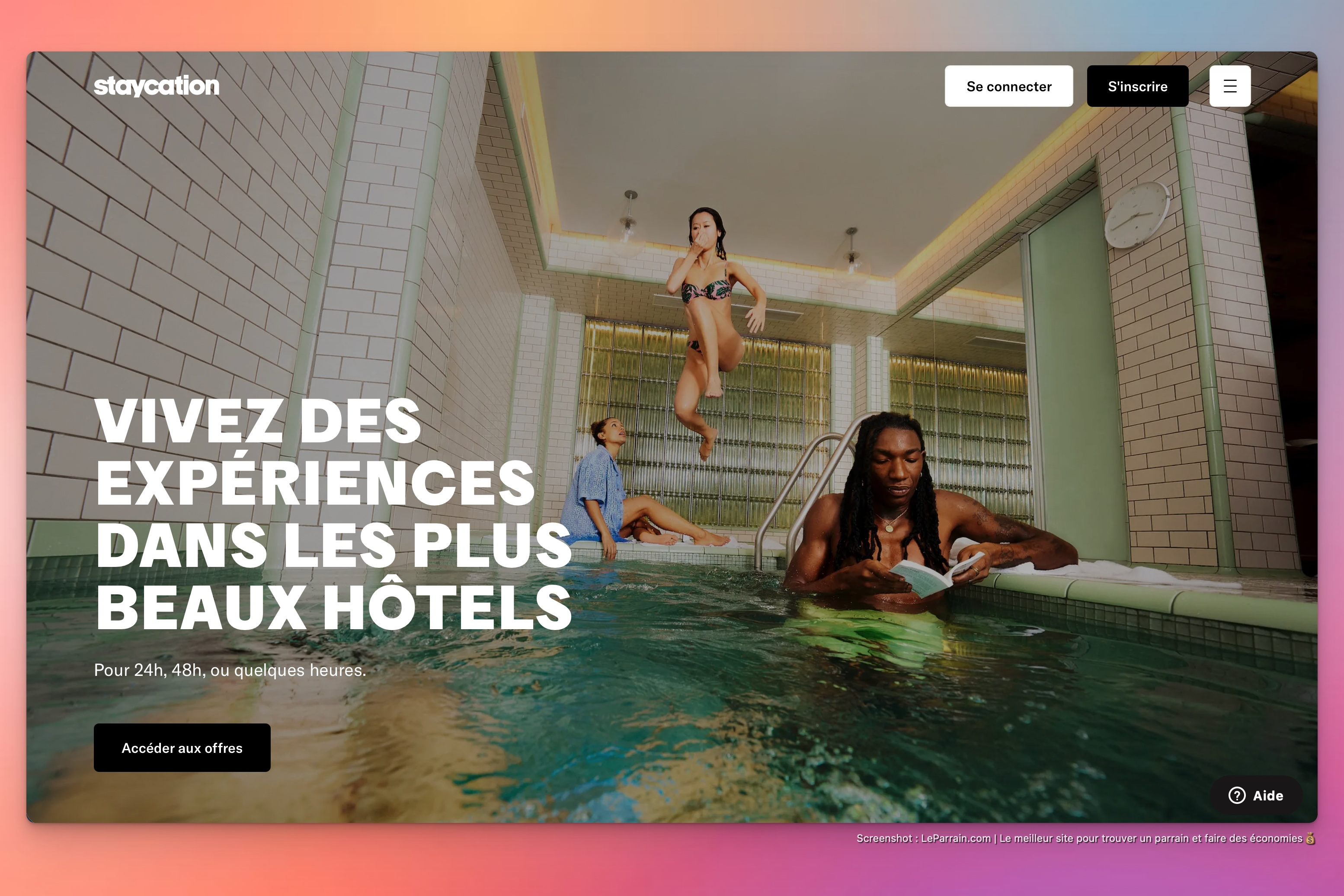 Capture d'écran 1 du programme de parrainage Staycation