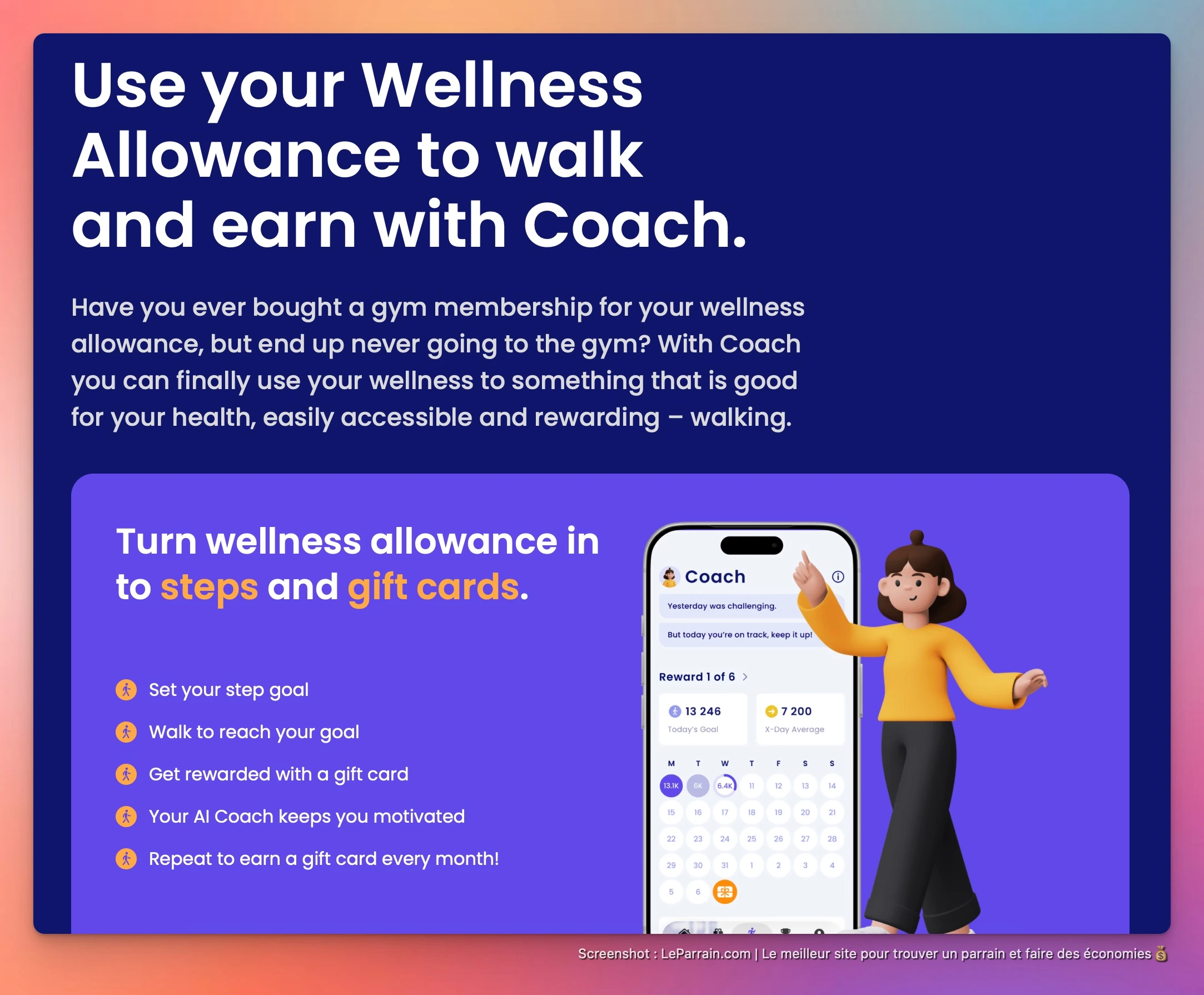 Capture d'écran 3 du programme de parrainage Stepler