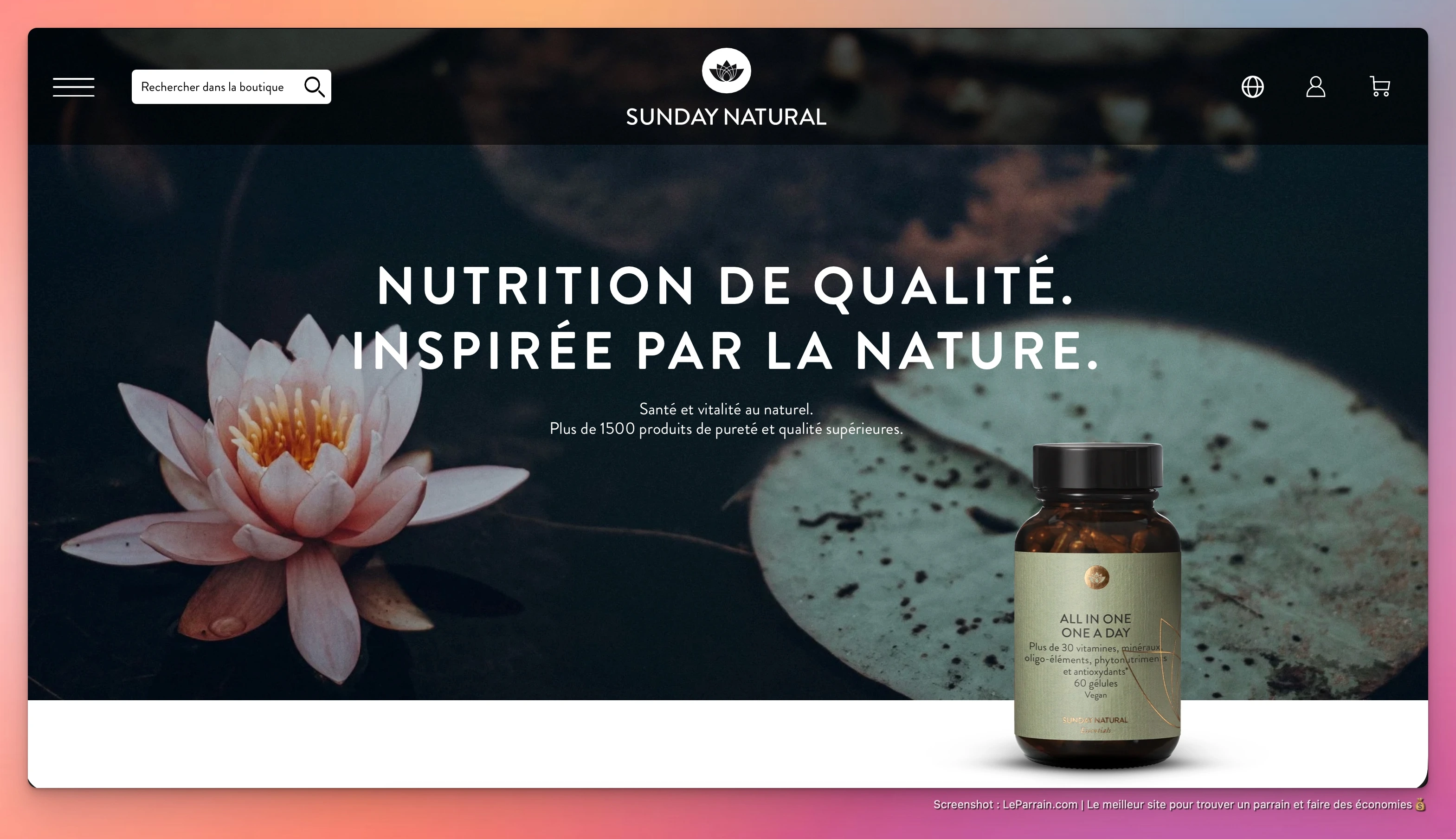 Capture d'écran 3 du programme de parrainage Sunday