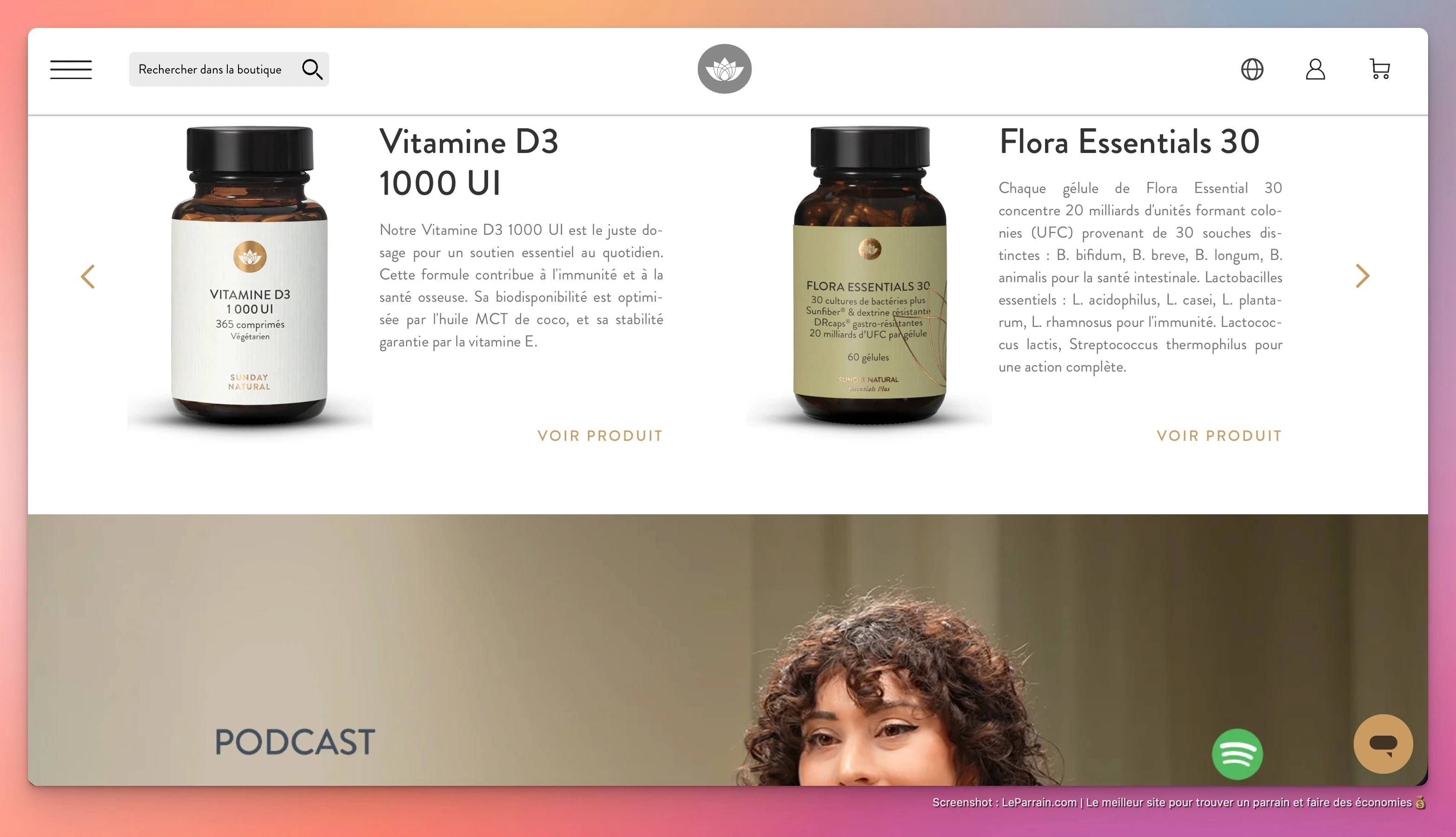 Capture d'écran 4 du programme de parrainage Sunday