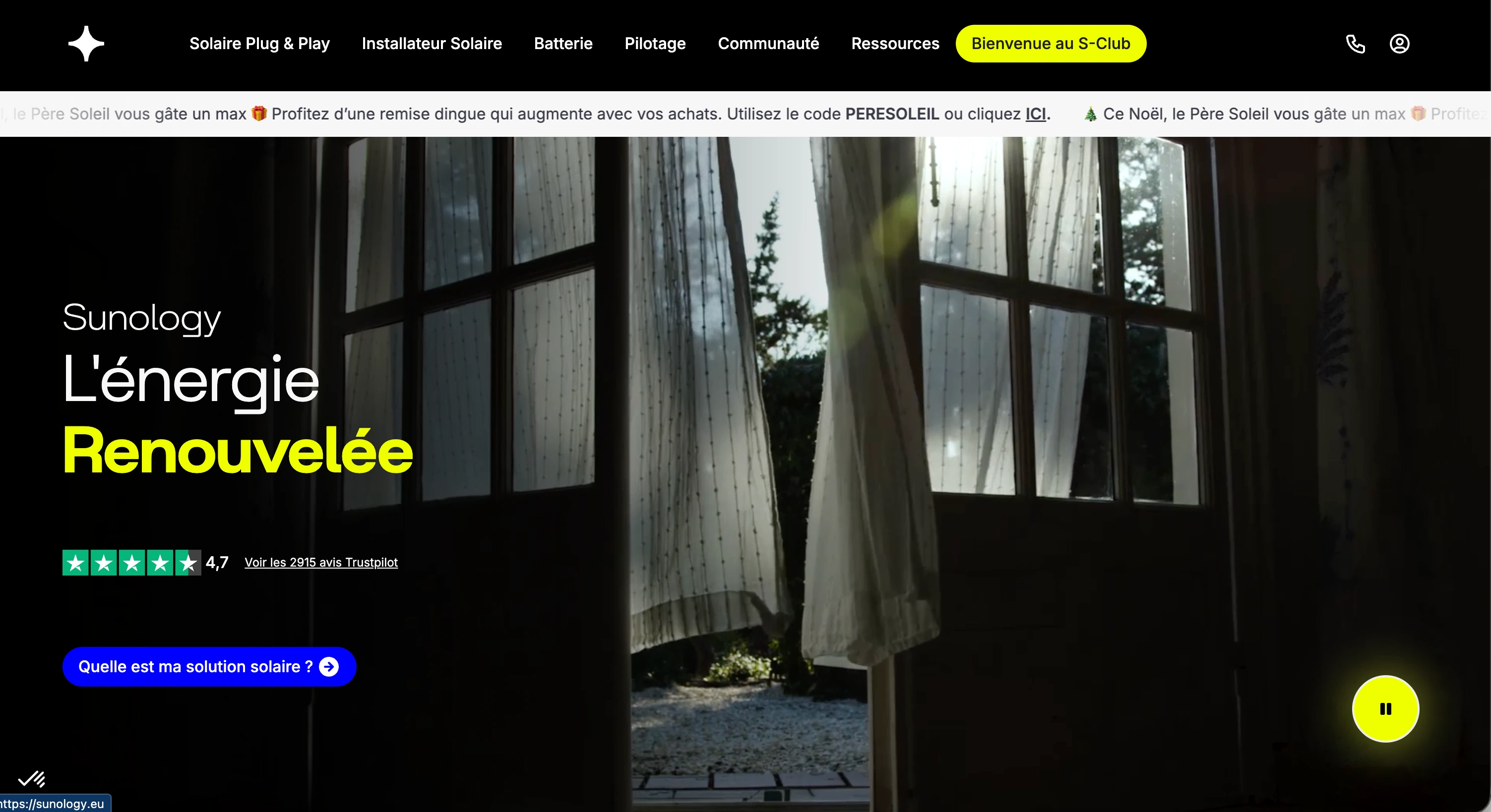 Capture d'écran 1 du programme de parrainage sunology