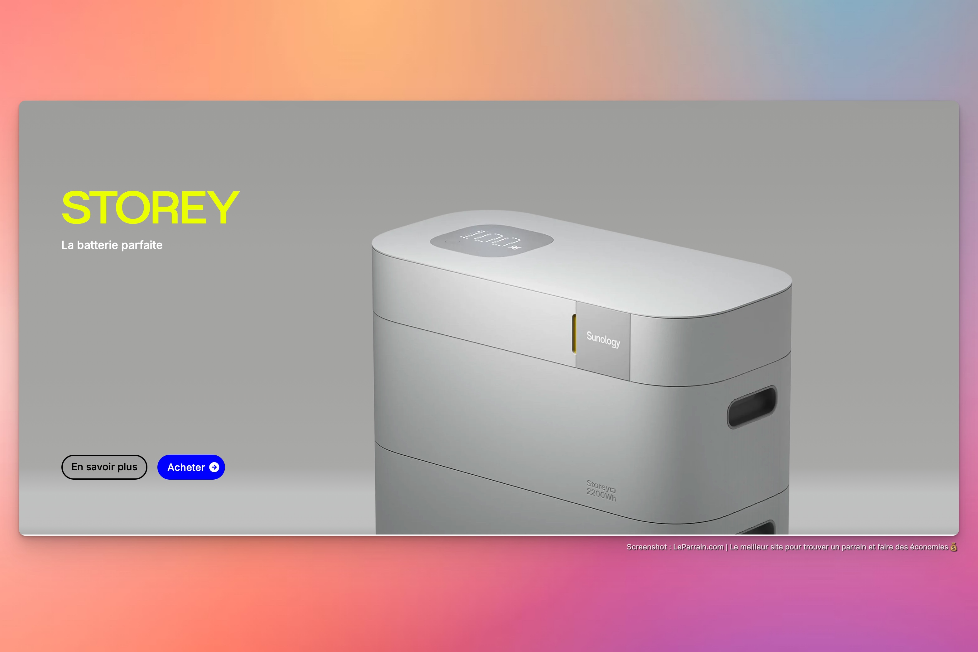 Capture d'écran 4 du programme de parrainage Sunology