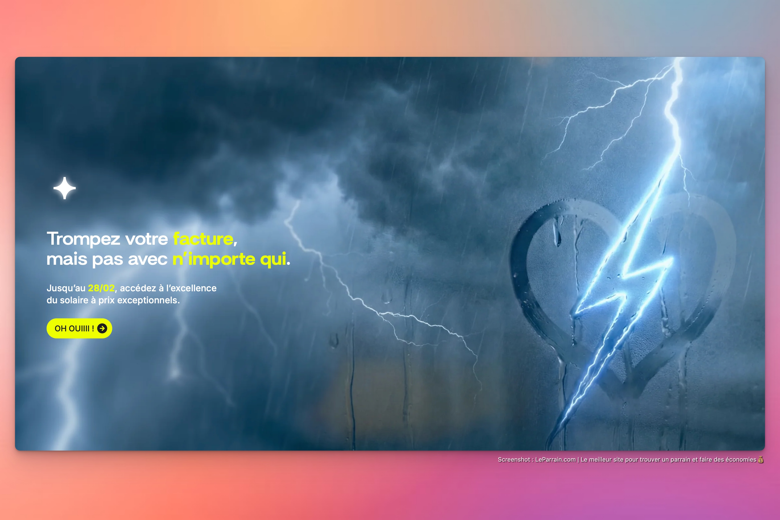 Capture d'écran 5 du programme de parrainage Sunology