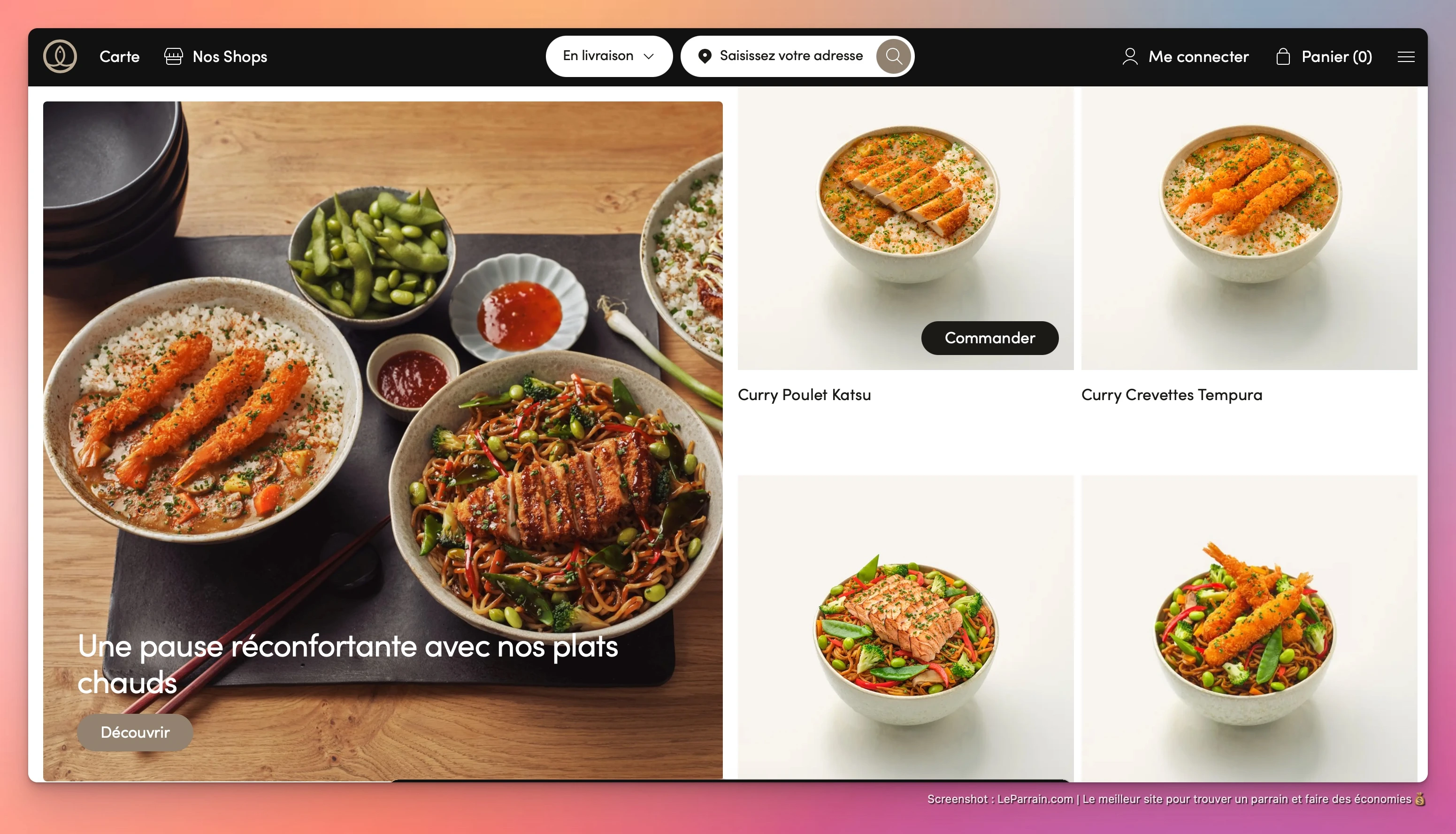 Capture d'écran 3 du programme de parrainage Sushi Shop
