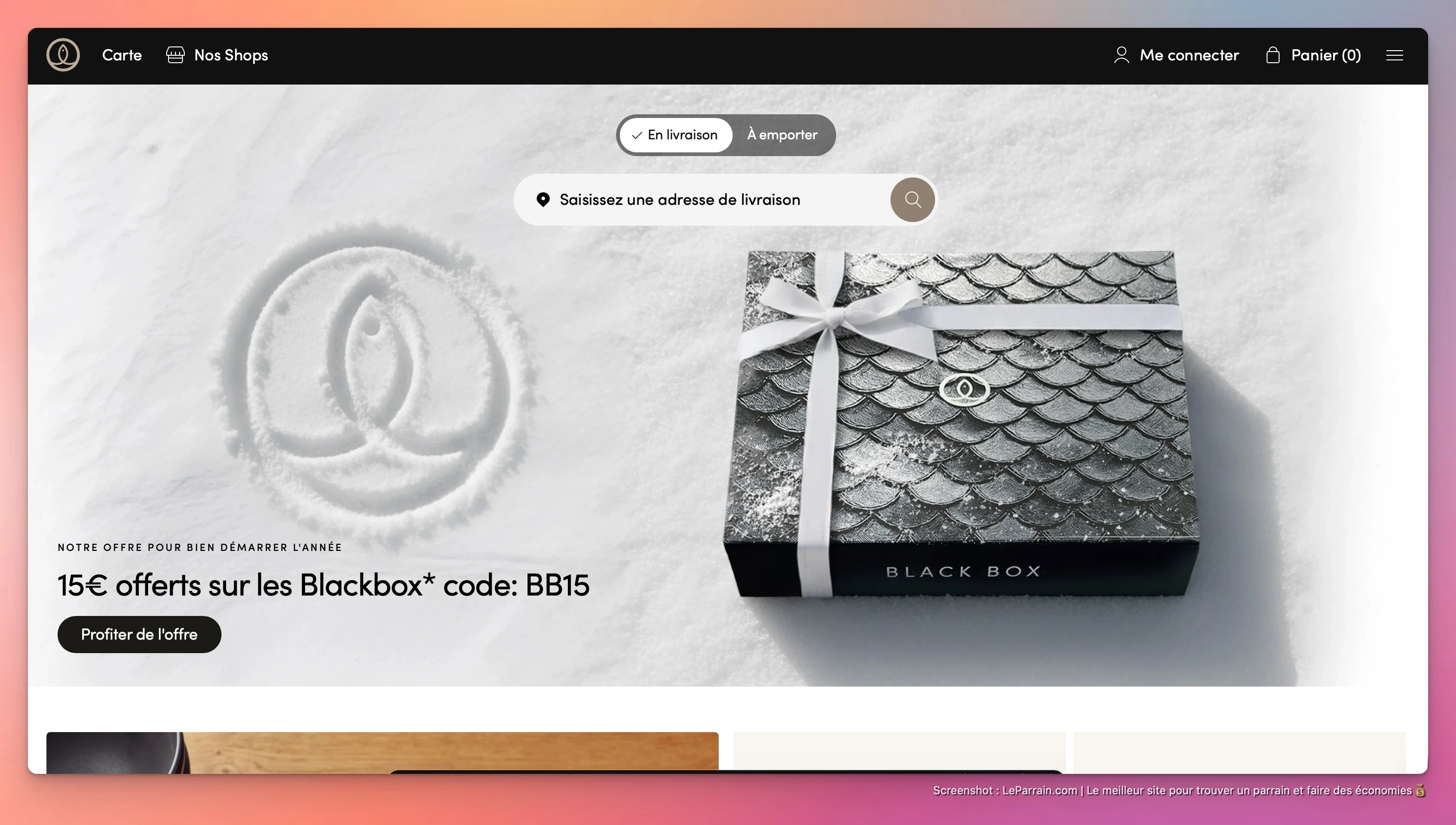 Capture d'écran 4 du programme de parrainage Sushi Shop