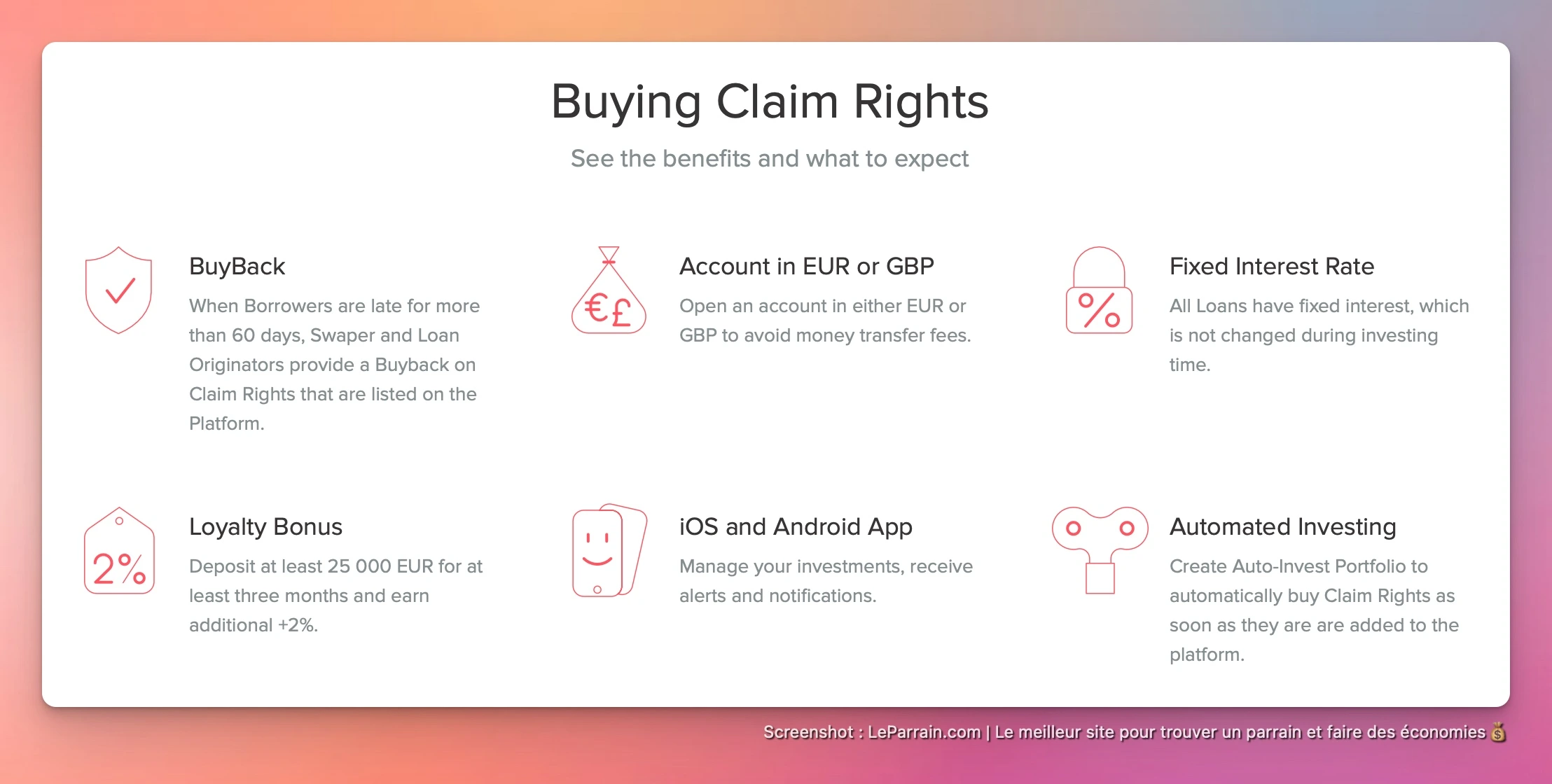 Capture d'écran 3 du programme de parrainage Swaper