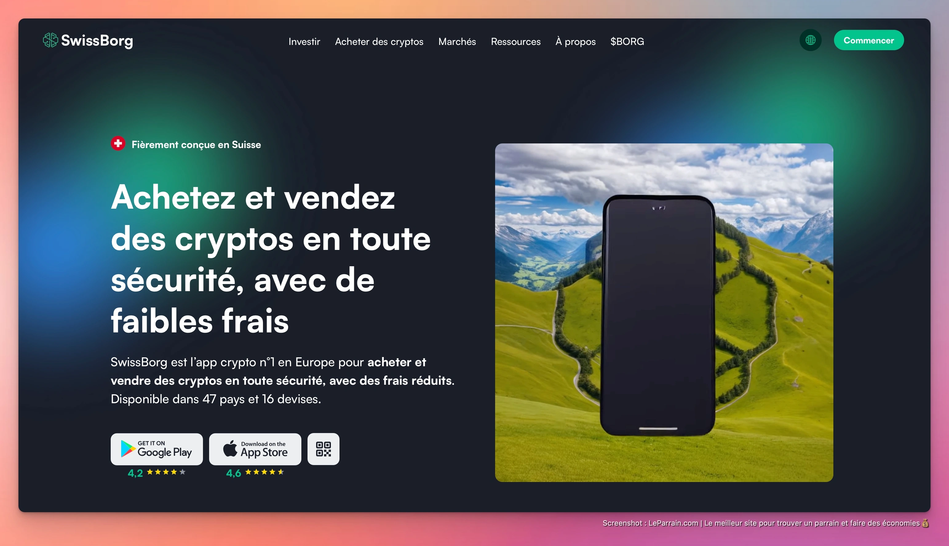 Capture d'écran 2 du programme de parrainage SwissBorg