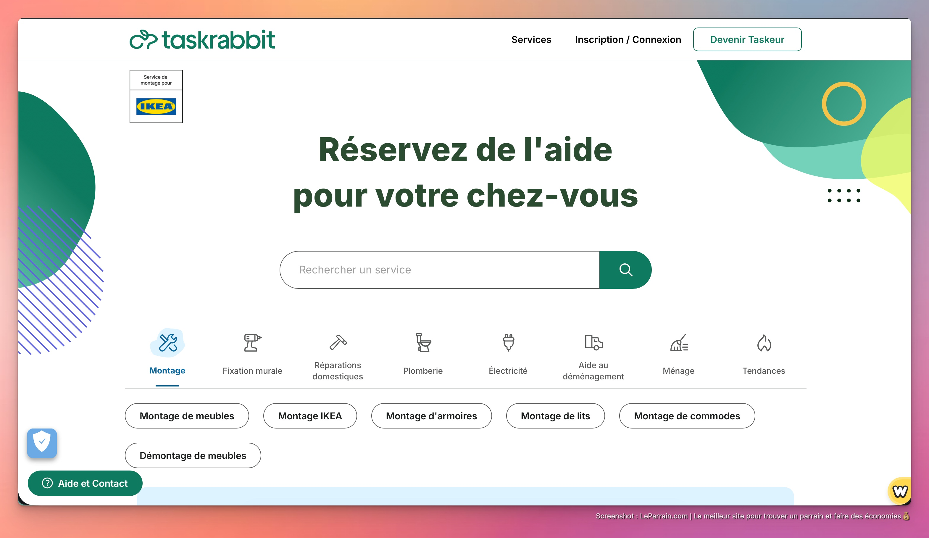 Capture d'écran 3 du programme de parrainage TaskRabbit
