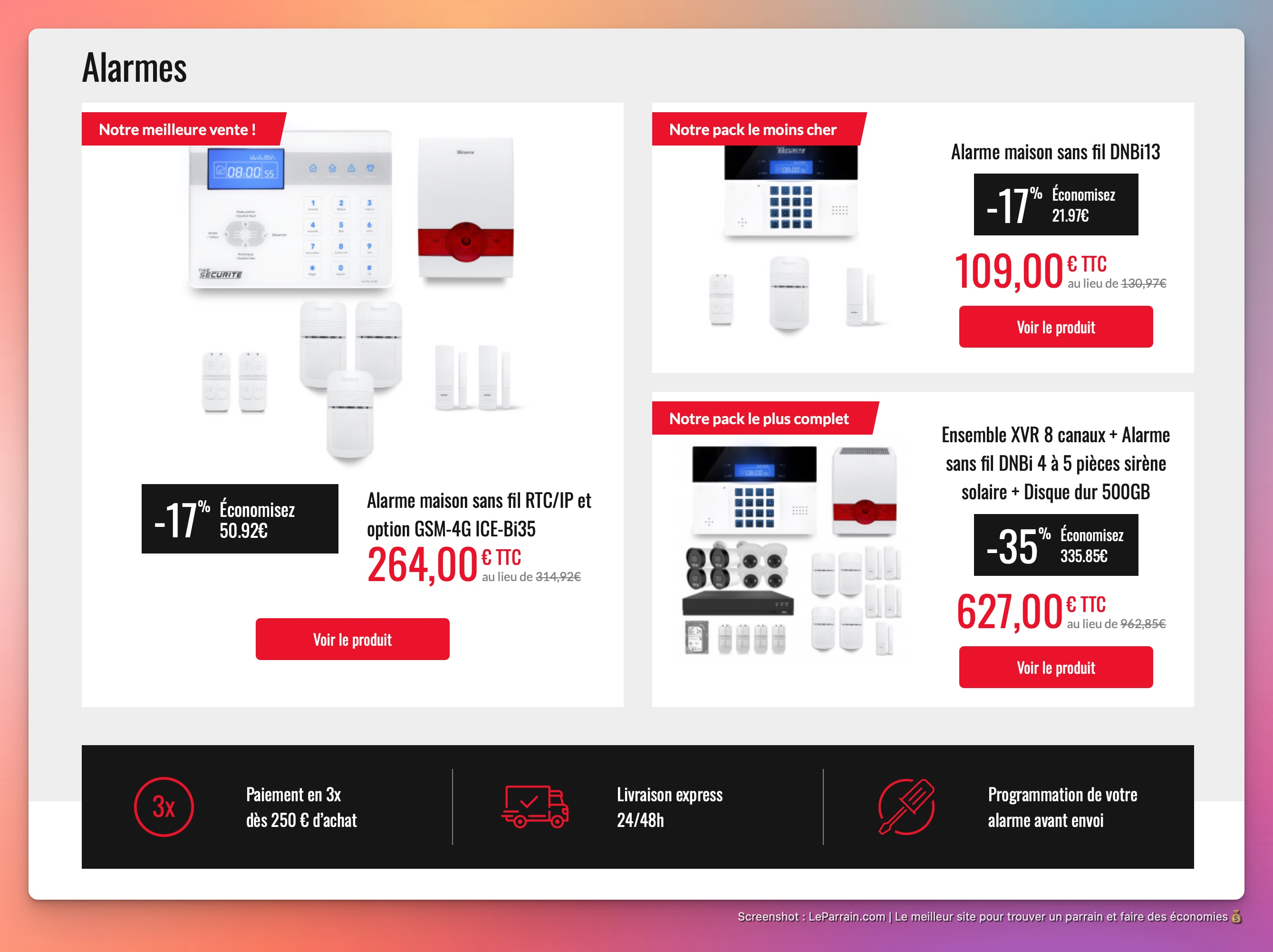 Capture d'écran 3 du programme de parrainage Tike Sécurité