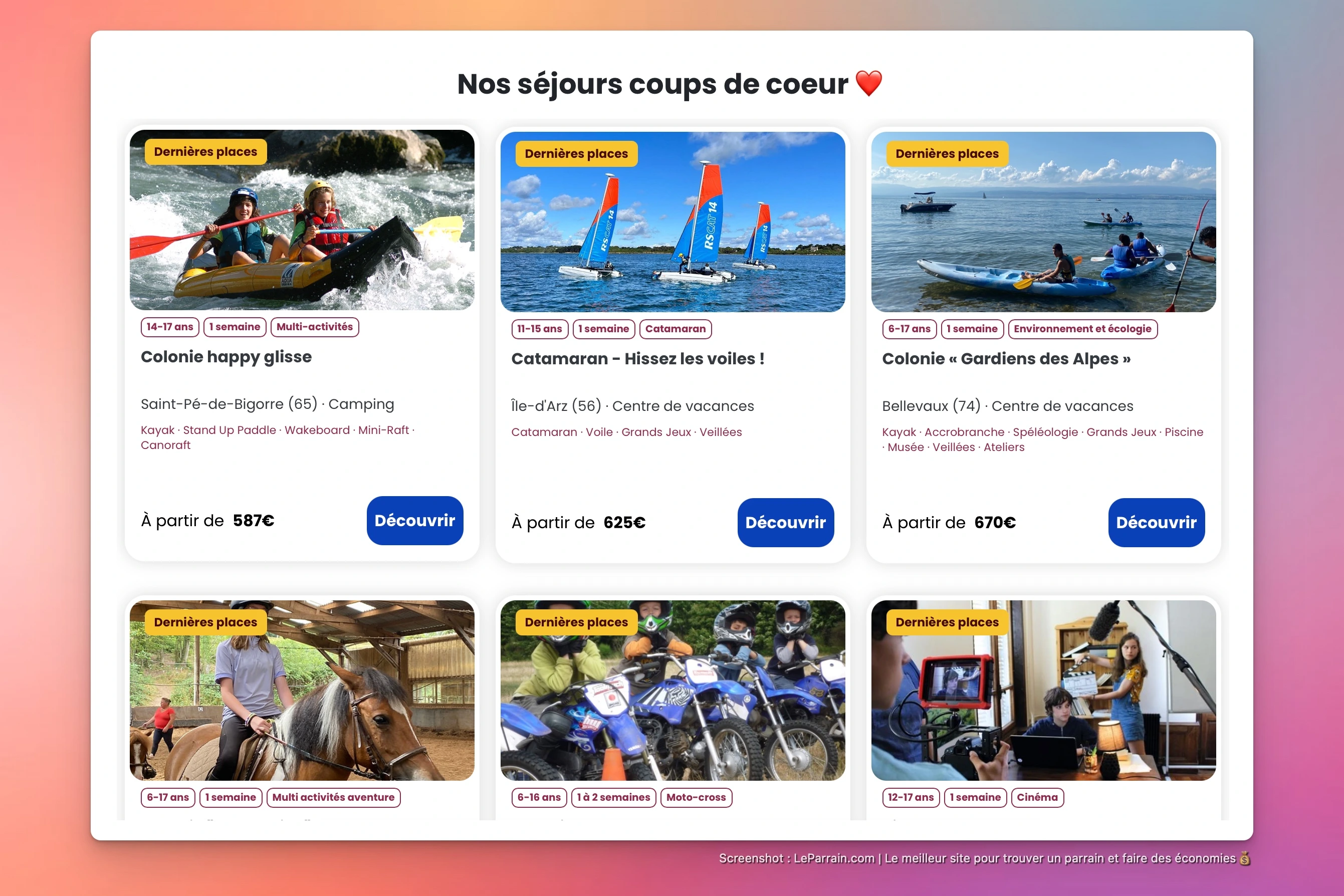 Capture d'écran 5 du programme de parrainage Totemia