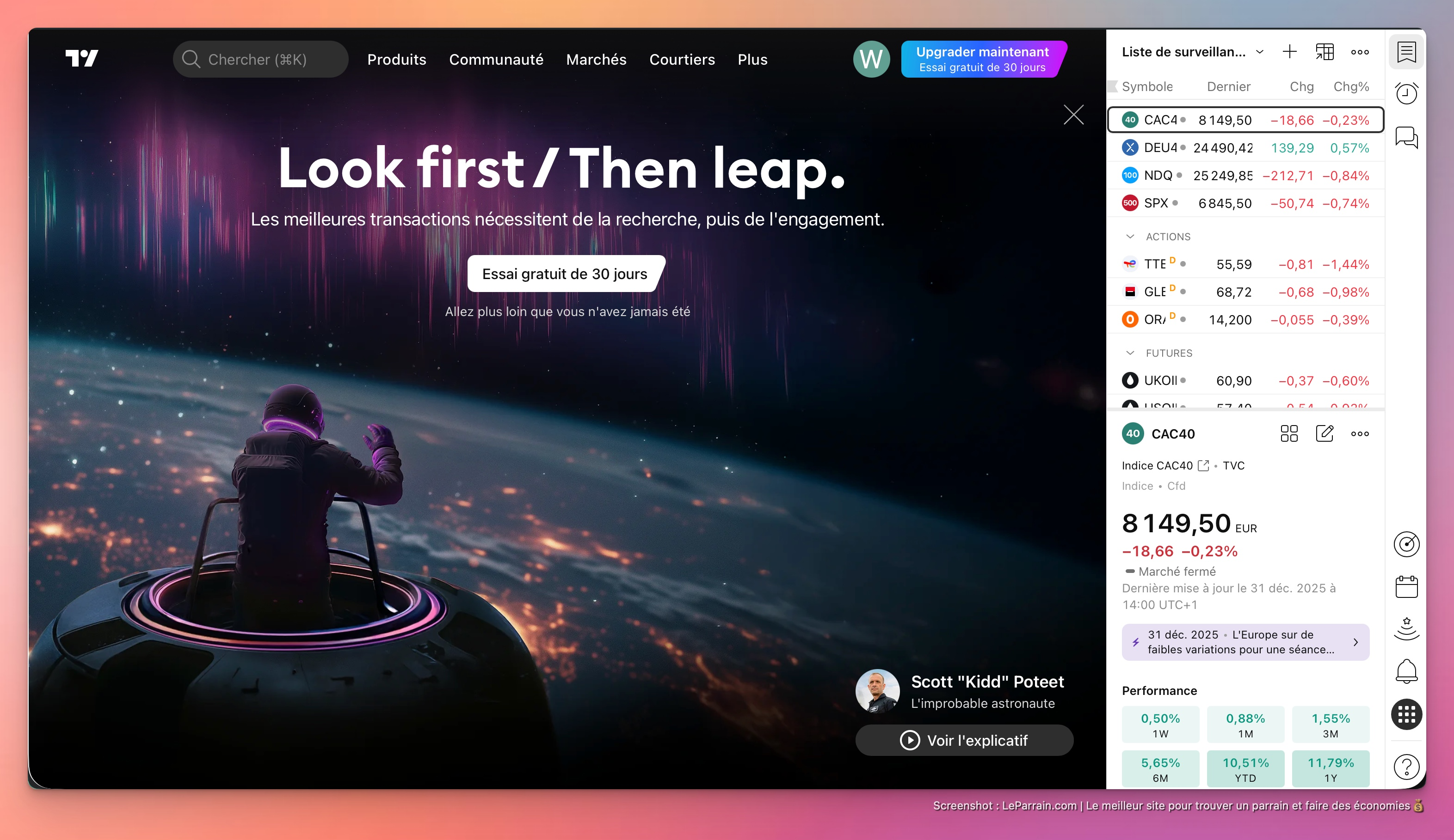 Capture d'écran 2 du programme de parrainage Tradingview