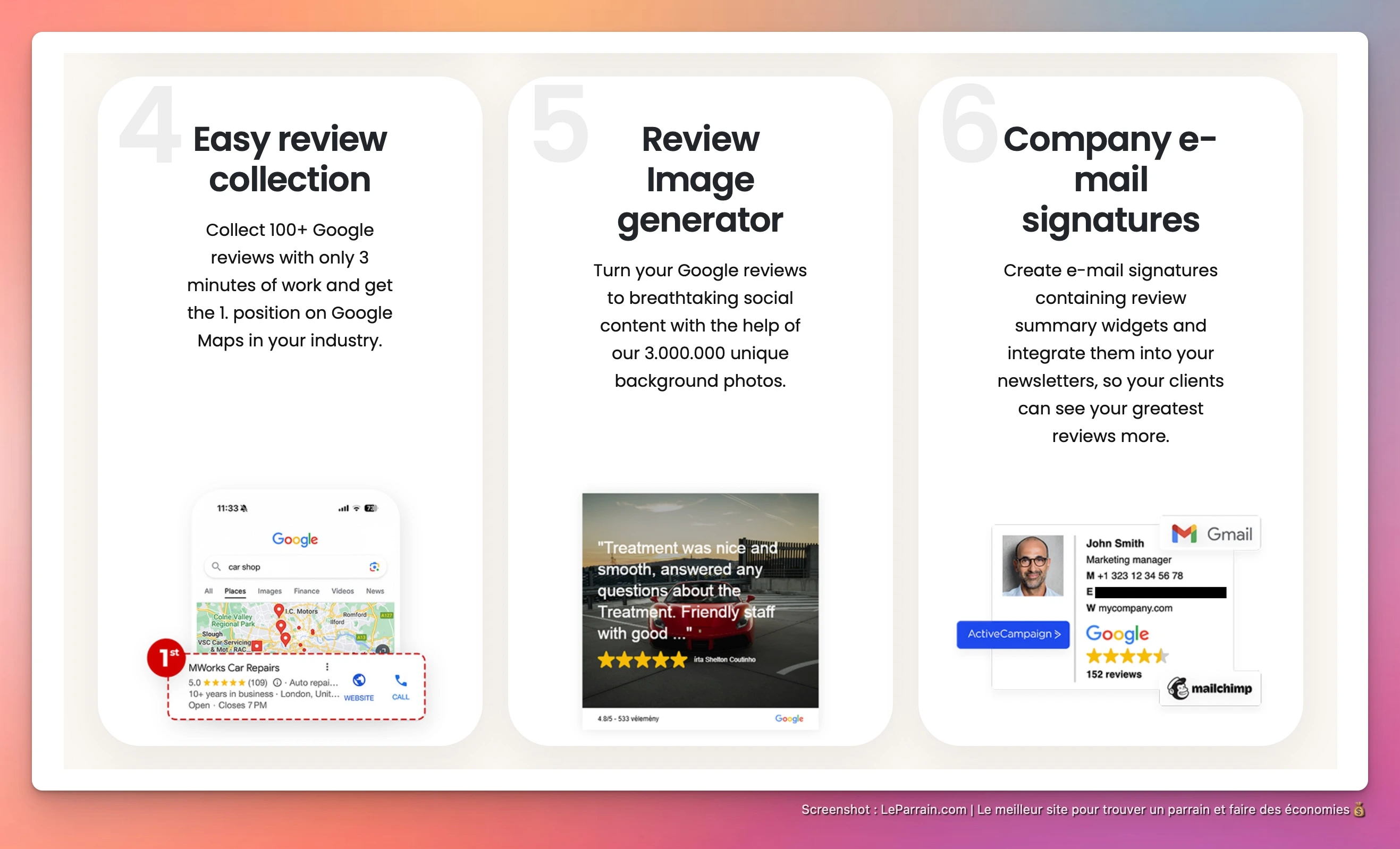 Capture d'écran 2 du programme de parrainage TrustIndex