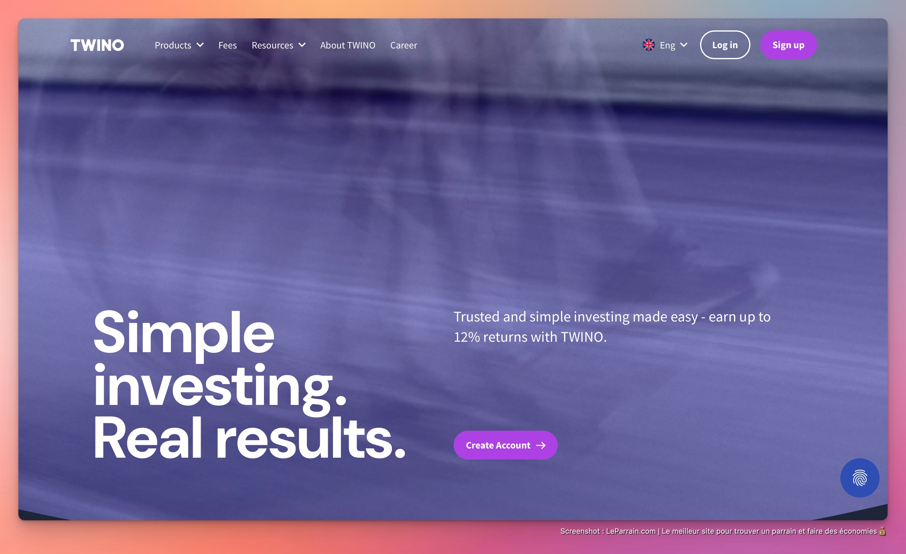 Capture d'écran 1 du programme de parrainage Twino