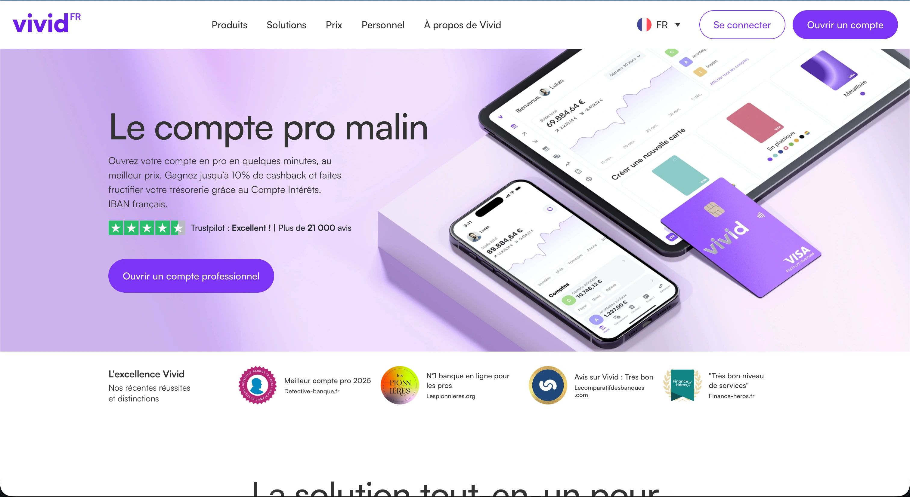 Capture d'écran 1 du programme de parrainage vivid money