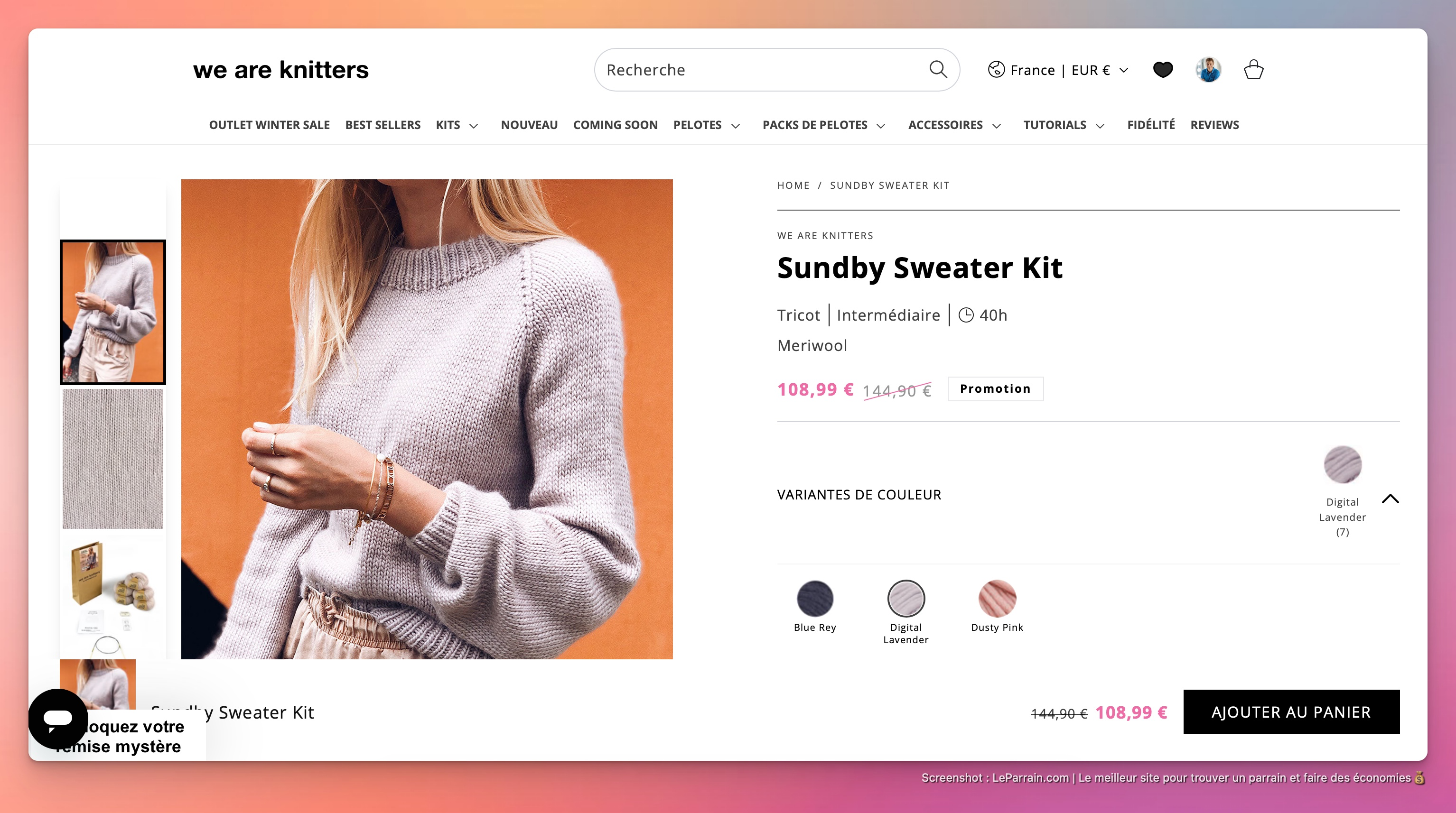 Capture d'écran 2 du programme de parrainage We Are Knitters