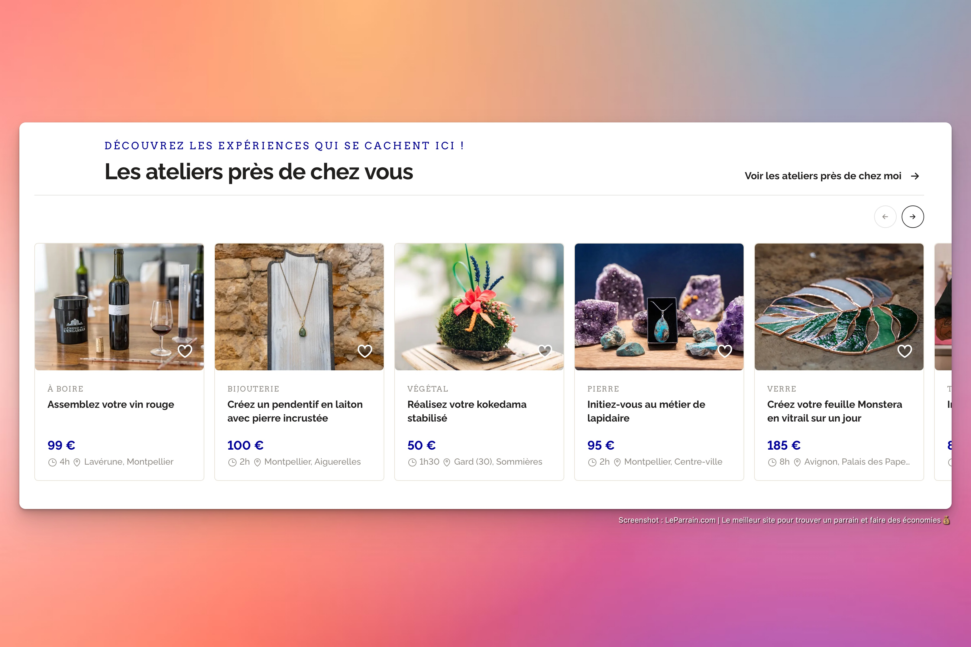 Capture d'écran 2 du programme de parrainage WeCanDoo