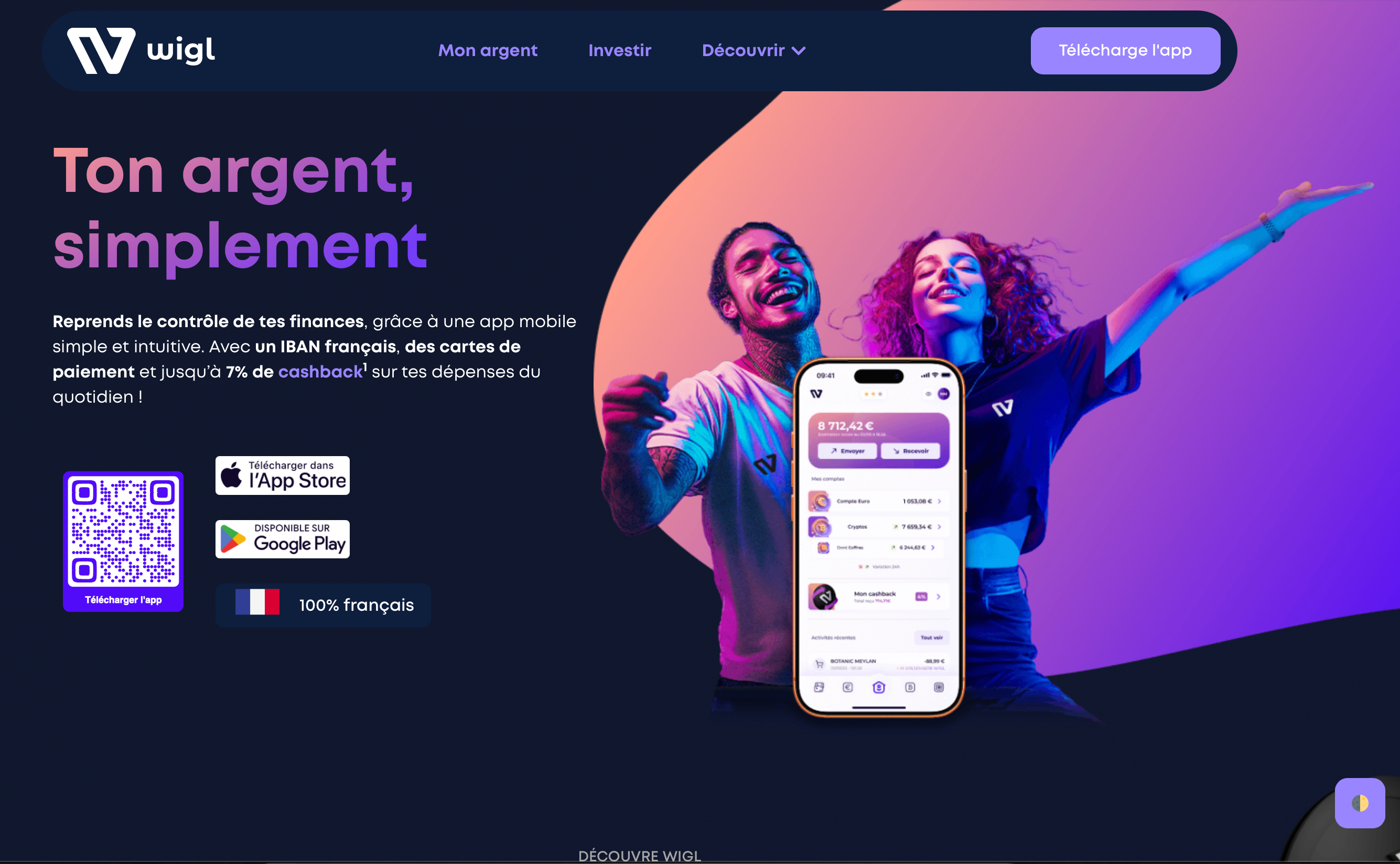 Capture d'écran 2 du programme de parrainage Wigl