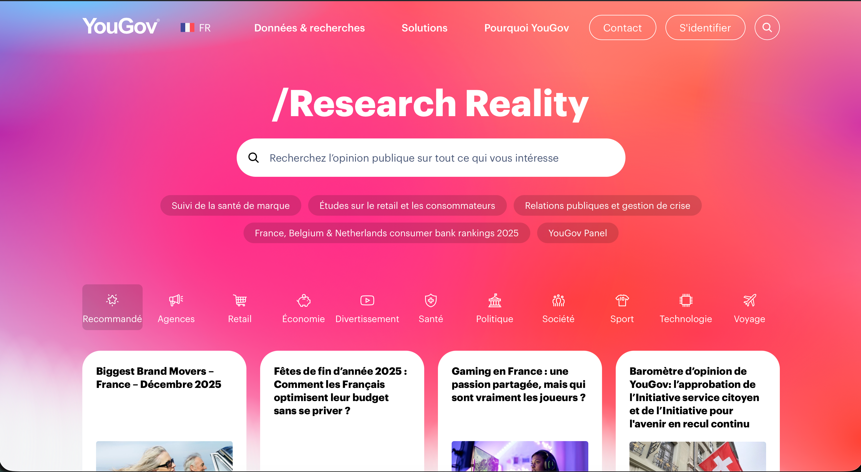 Capture d'écran 1 du programme de parrainage YouGov