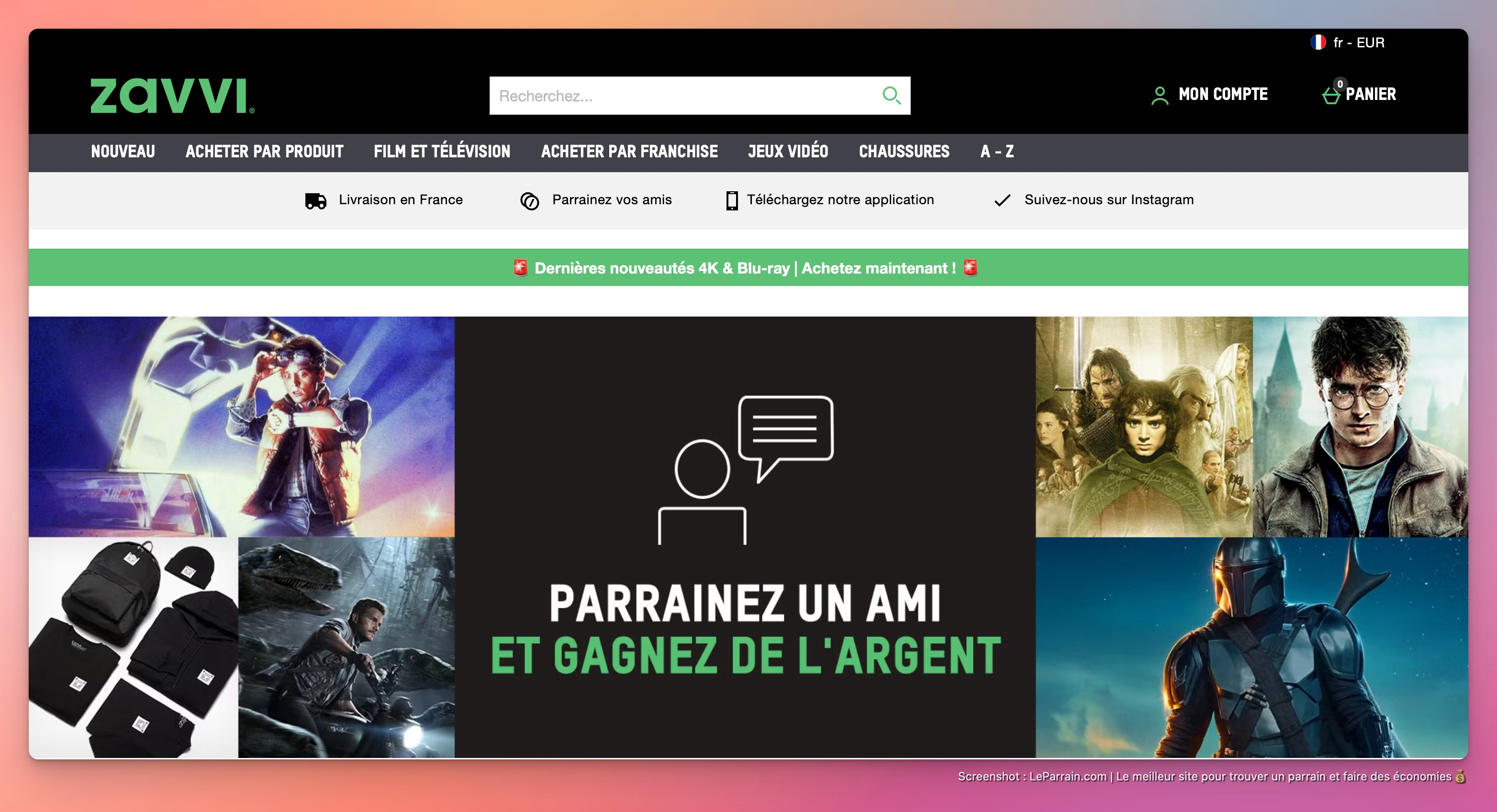 Capture d'écran 2 du programme de parrainage Zavvi