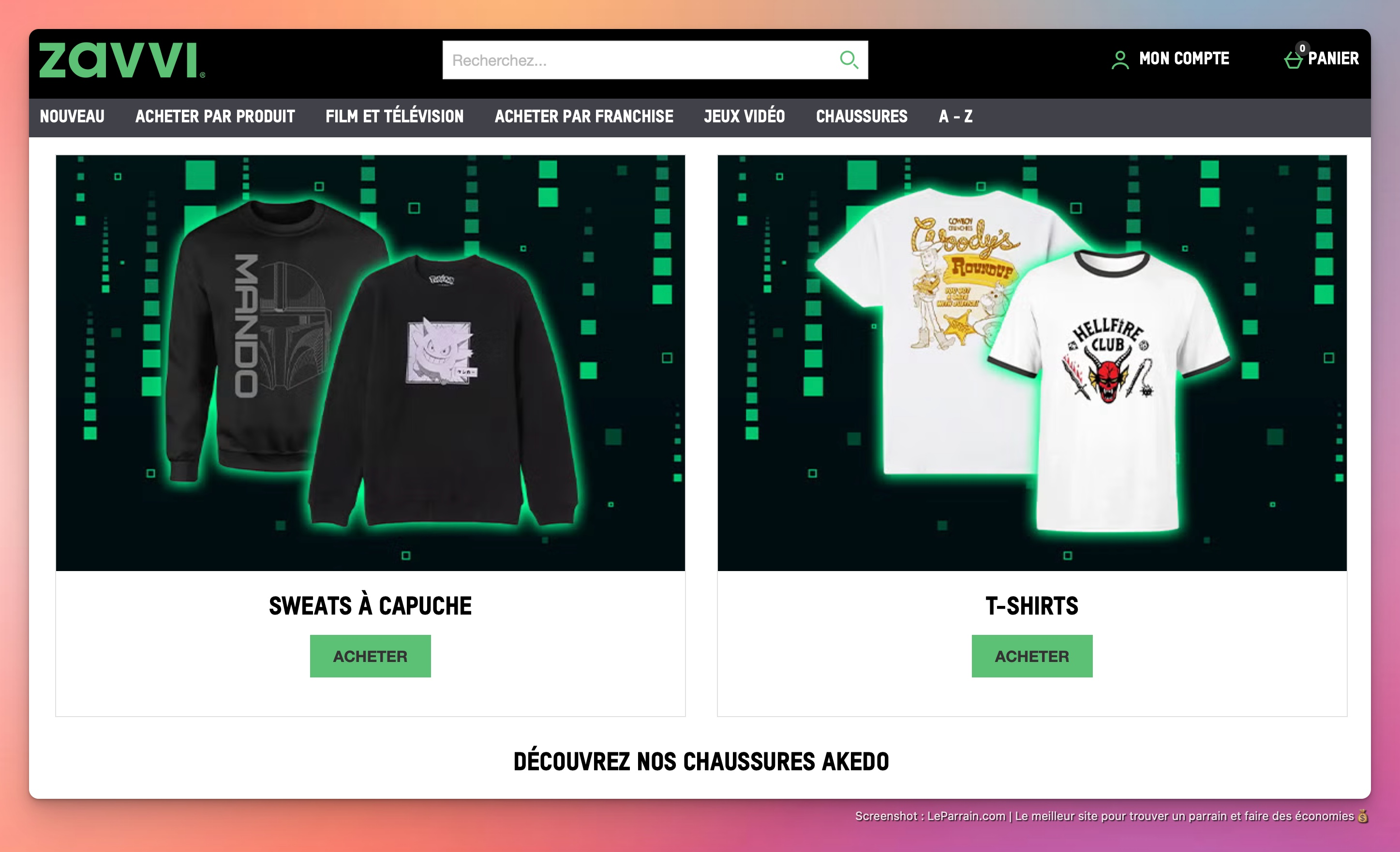 Capture d'écran 5 du programme de parrainage Zavvi