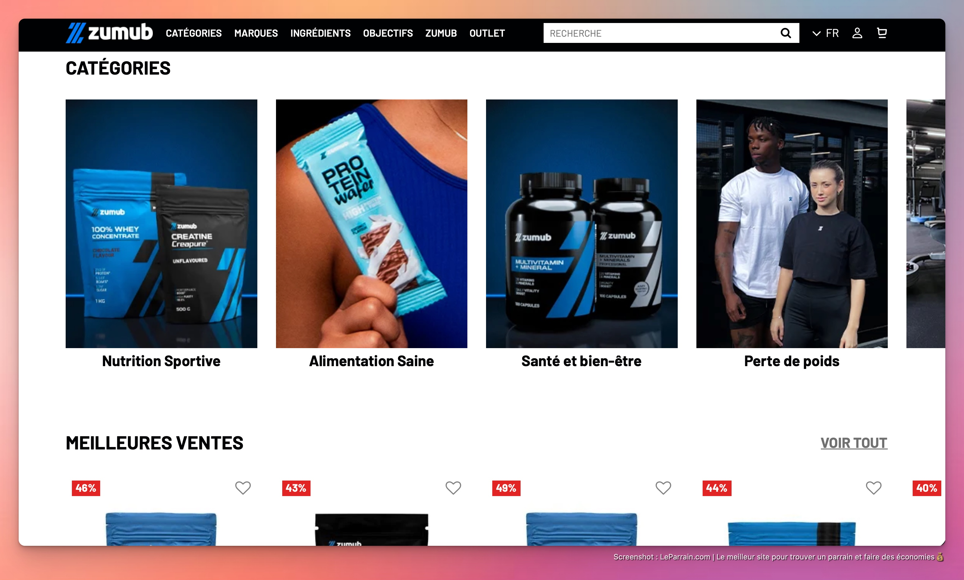 Capture d'écran 2 du programme de parrainage Zumub