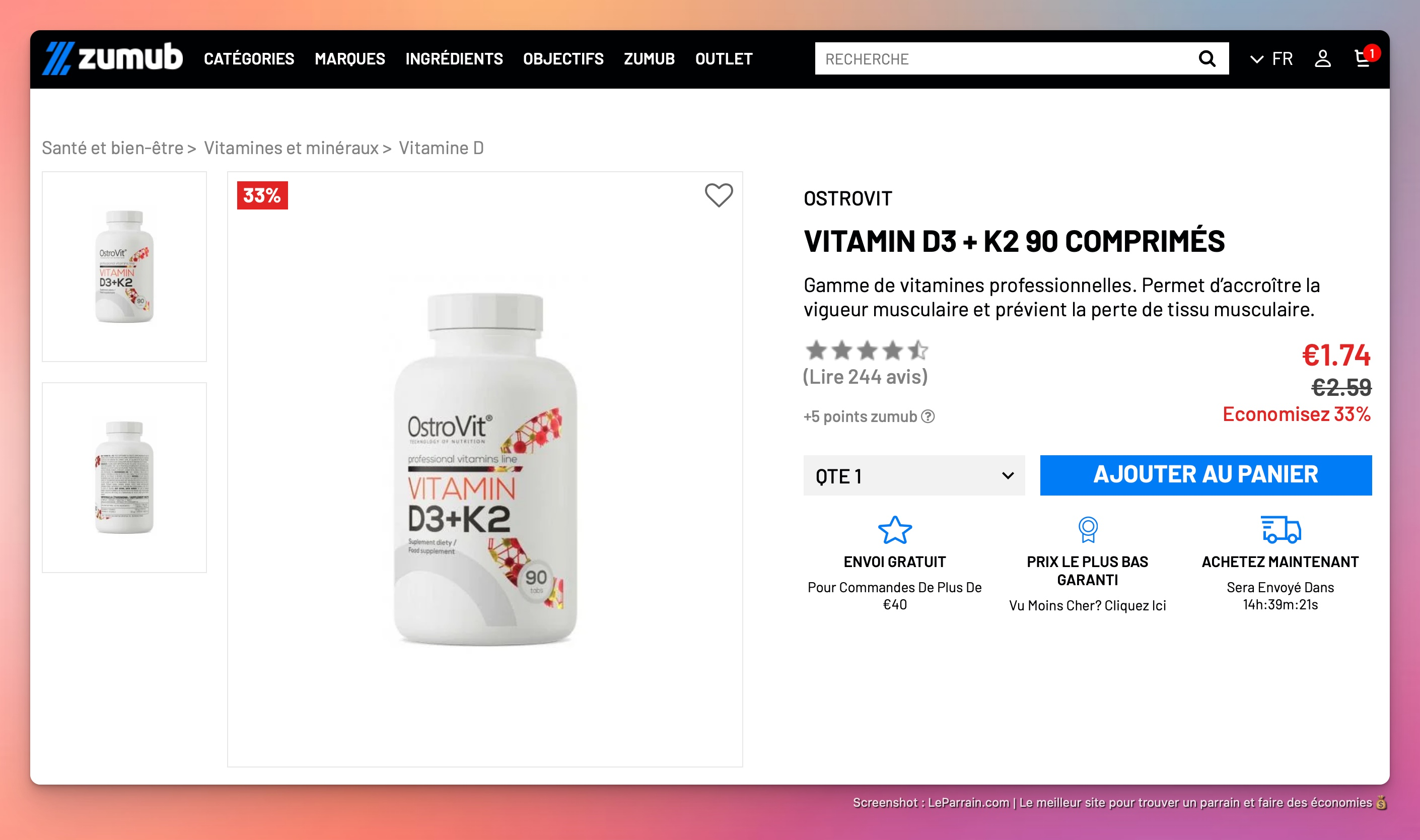 Capture d'écran 3 du programme de parrainage Zumub